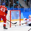 GANGNEUNG, SOUTH KOREA - FEBRUARY 24: Czech Republic's Roman Cervenka #10 (not shown) gets the puck past Canada's Kevin Poulin #31 to score a third period goal with Jan Kovar #43 looking on during bronze medal round action at the PyeongChang 2018 Olympic Winter Games. (Photo by Matt Zambonin/HHOF-IIHF Images)

